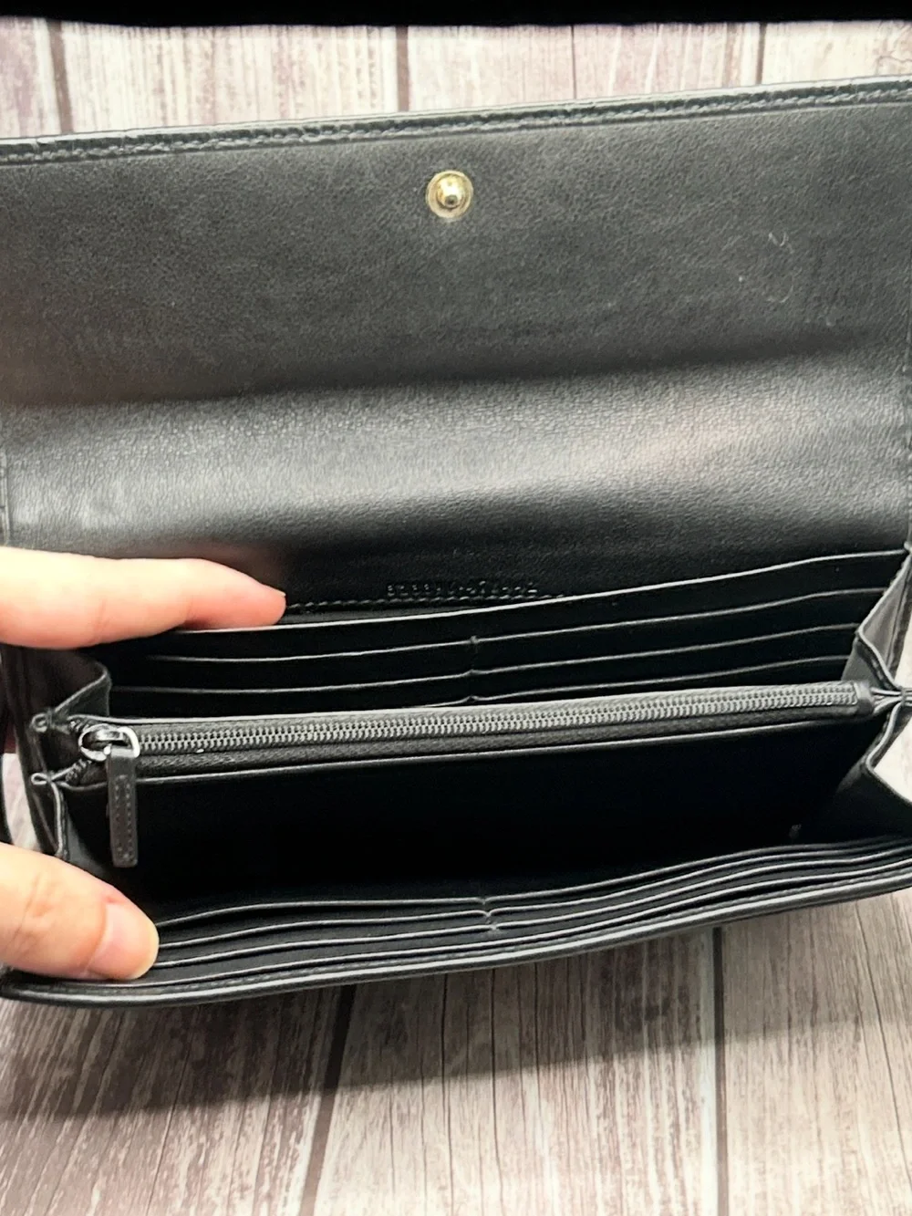 GUCCI Microguccissima Bree Continental GG Calfskin Leather Wallet Black w/ COA - Picture 12 of 16